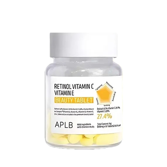 APLB Retinol Vitamin C Vitamin E Beauty Tablet 500mg x 30 Tablets